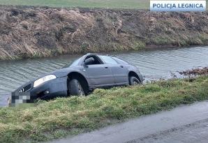 Mokry finał ucieczki przed policją